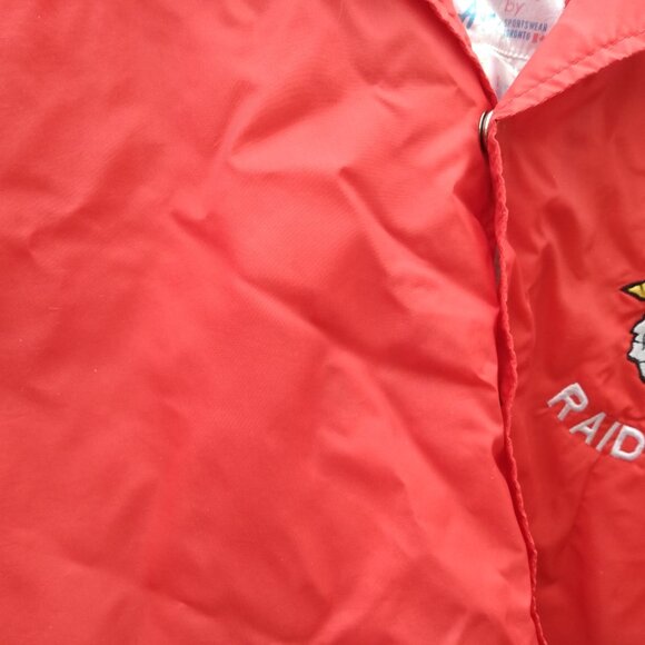 Vintage K.C.I. Raiders Nylon Jacket Kitchener High School Size Large DISTRESSED - Picture 5 of 12